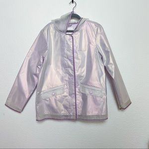 CAT & JACK Girl’s Raincoat, Iridescent, Lg 10/12